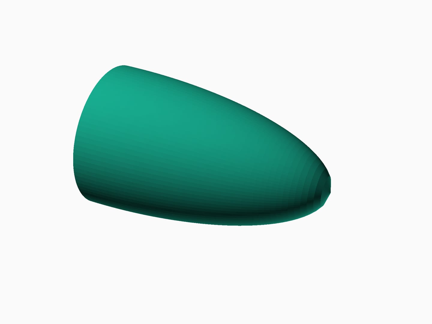 The magbird nose cone — printed PETG, designed to fly straight and read clean.